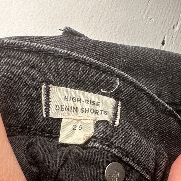 Madewell High Rise Denim Shorts Black - Picture 7 of 8